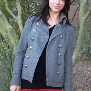 Military Style Jacket. Grey. Small.